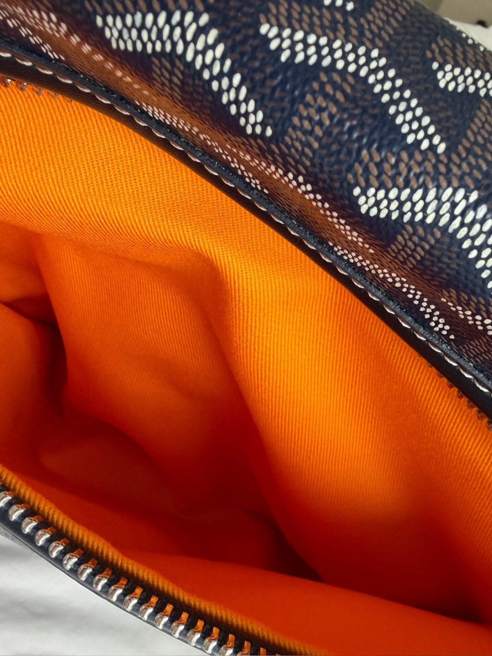Goyard Saint Léger Backpack Navy Blue Goyardine Canvas - Picture 4 of 12